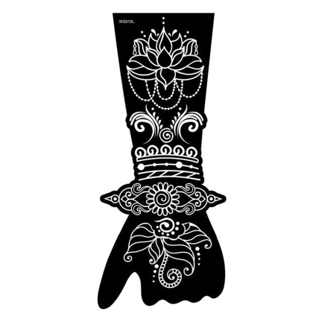 Womens Rose Tattoo Temporary Waterproof Body Tattoos Luxury Flower Design Modern Sticker
