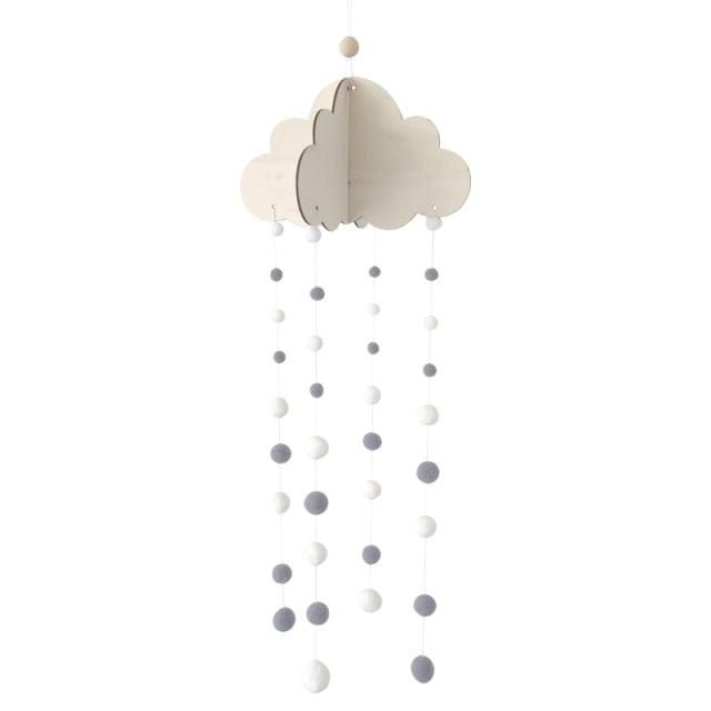 Wooden Hot Air Balloon Wind Chime Hanging Toys Baby Bed Bell Kids Room Decoration Wall Hanging Ornaments Nursery Decor Photo Props  For Kids Wind Chimes Decorations