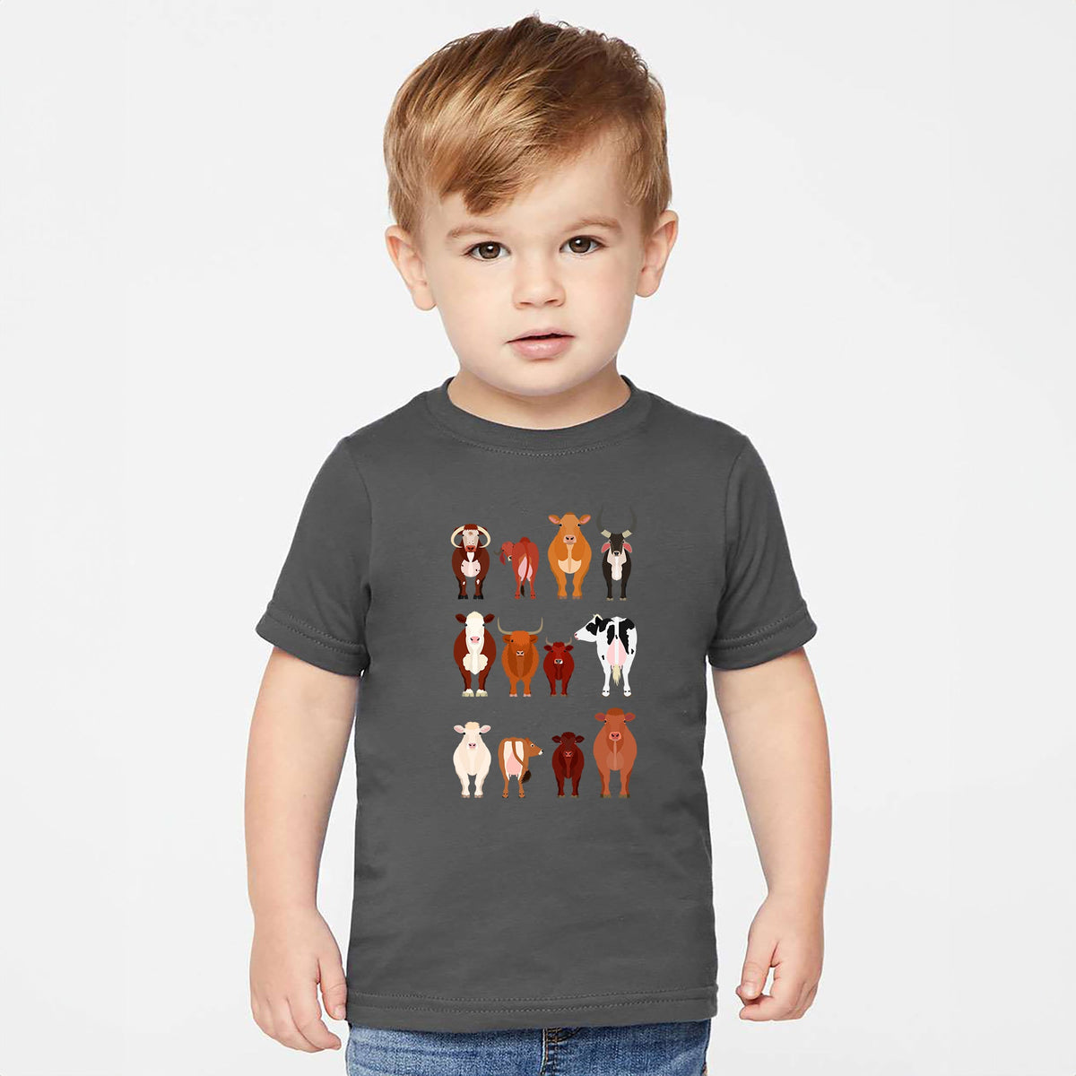 Cow Lovers Farm Animal Illustration Breeds For Kids And Toddlers Comfort Colors Tee
