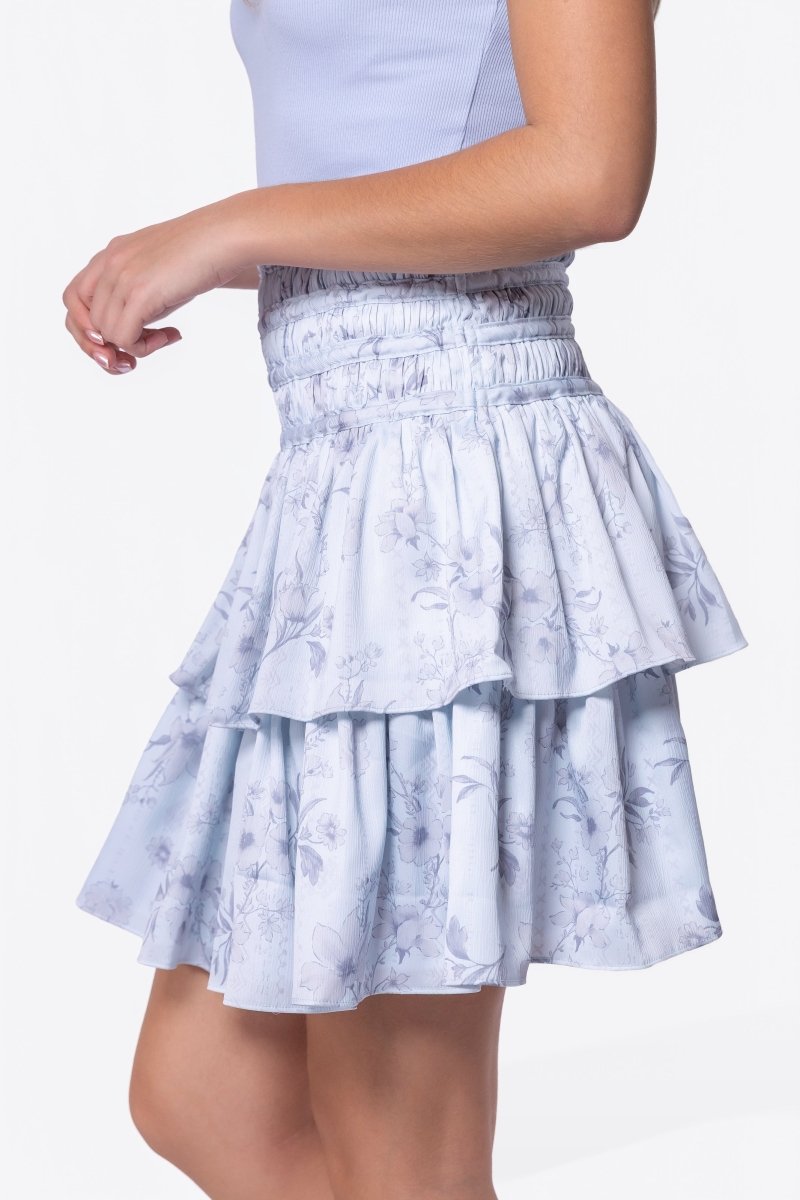 Zena Skirt 20" (Light Blue Flower)