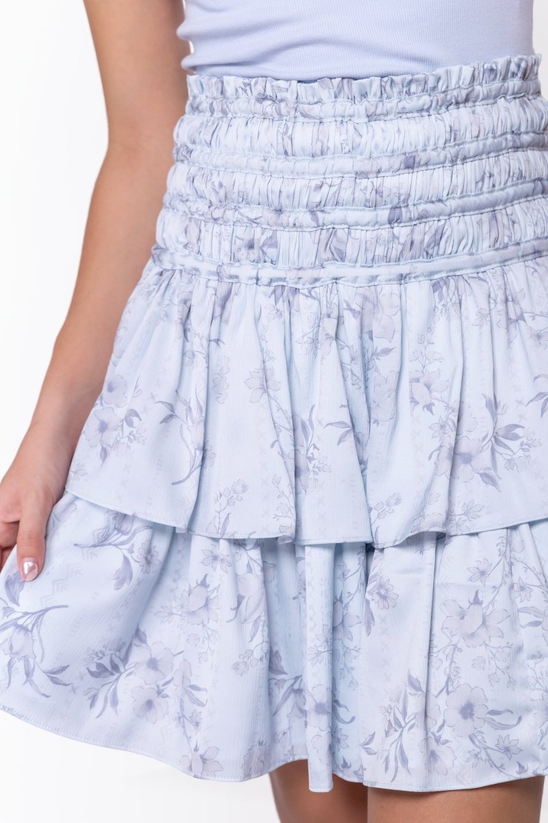 Zena Skirt 20" (Light Blue Flower)