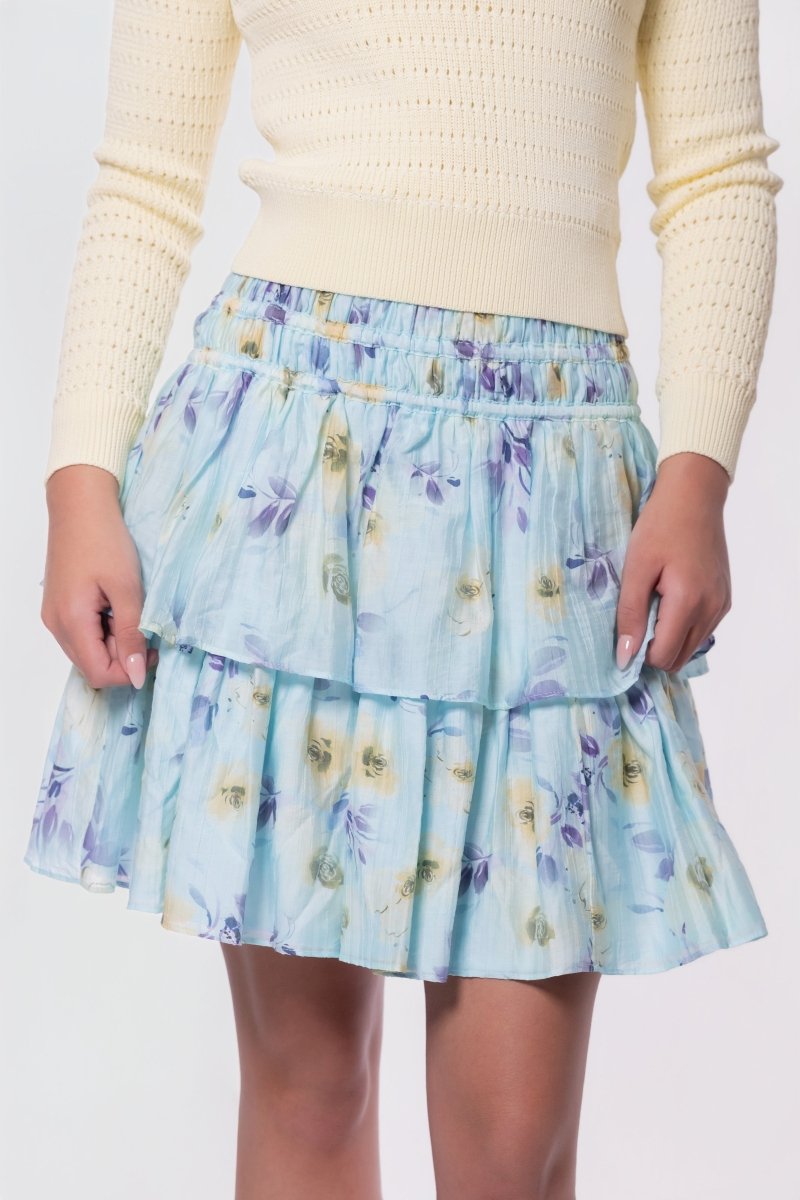 Zena Skirt 20" (Mint/Purple)