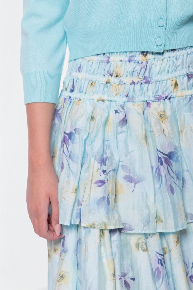 Zena Skirt 23" (Mint/Purple)