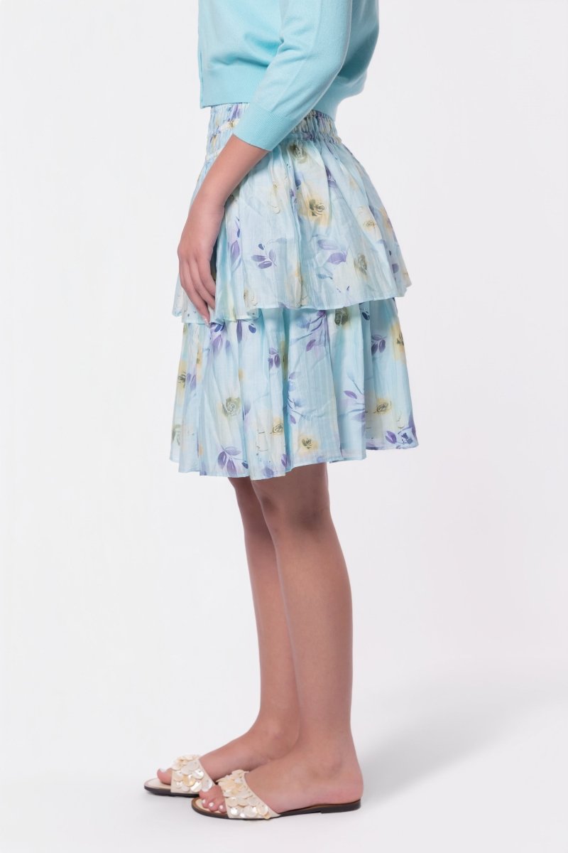 Zena Skirt 23" (Mint/Purple)