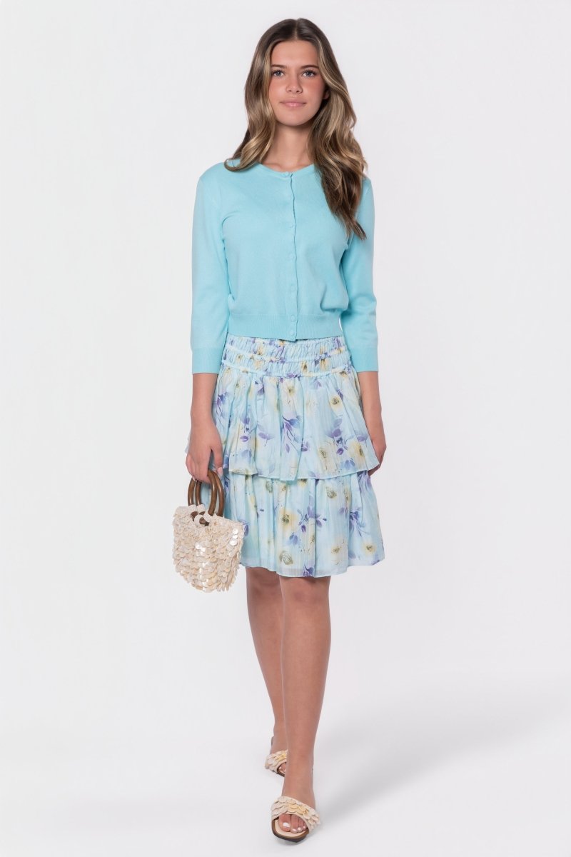 Zena Skirt 23" (Mint/Purple)