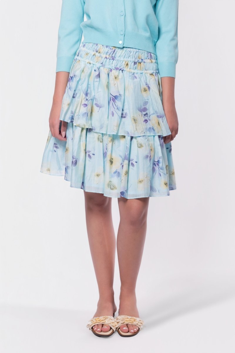 Zena Skirt 23" (Mint/Purple)