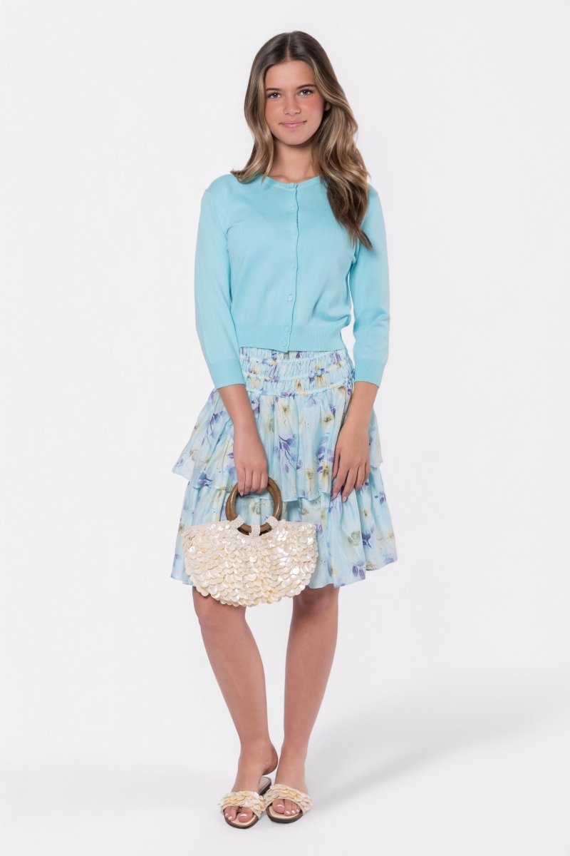 Zena Skirt 23" (Mint/Purple)